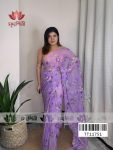 Pastel Bloom Floral Saree | Chiffon Saree