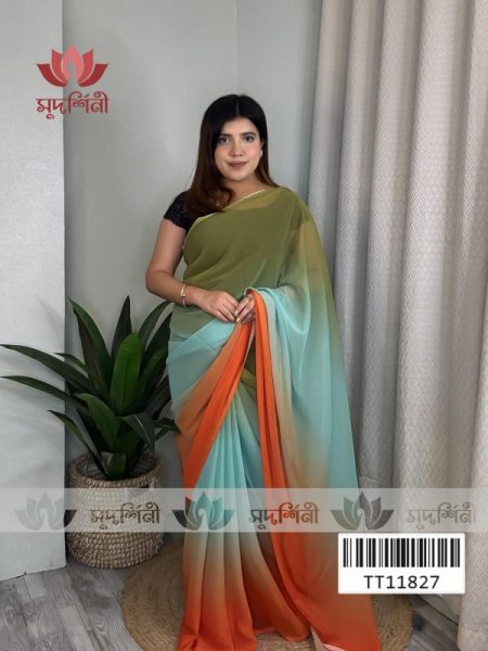 Ombre Georgette Saree | Georgette Saree