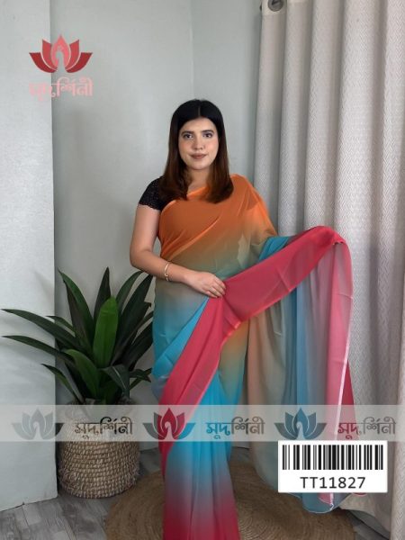 Ombre Georgette Saree | Georgette Saree