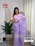 Pastel Bloom Floral Saree | Chiffon Saree