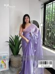 Stone organza Saree