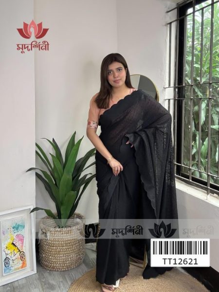 Black Embro Saree