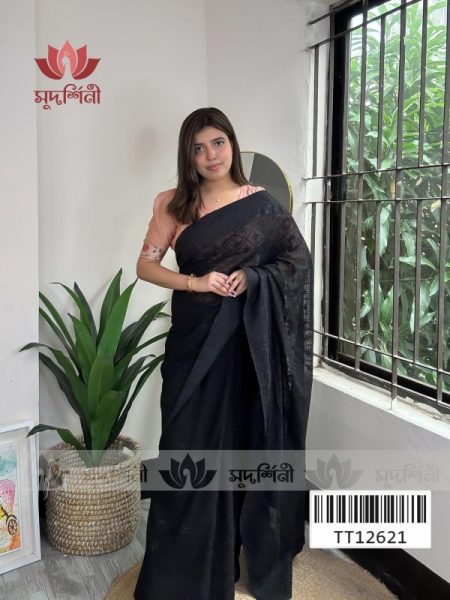Black Embro Saree