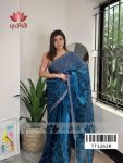 Stone organza Saree new